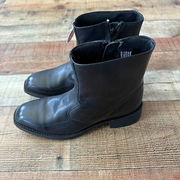 Laredo Men\'s Hoxie Ankle Boots with Side Zip in Black New without Box -7.5 main image 8